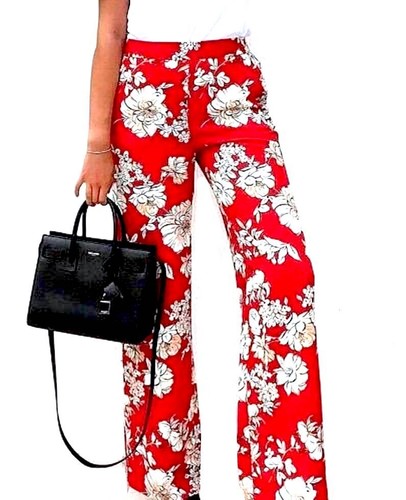 Zara printed trousers wide - zara,