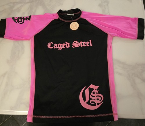 Caged steel rash guard mma - steel, ufc