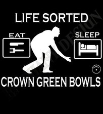 Crown Green Bowling T-Shirt  Great Gift Idea Sorted Bowls Xmas Mens Ladies