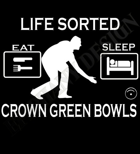 Crown green bowling - crown, t-shirt