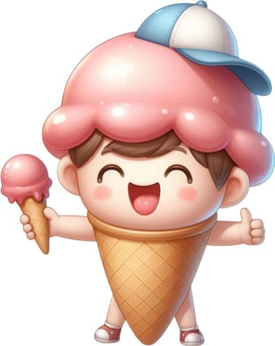 Colour cute ice cream wall - ice,