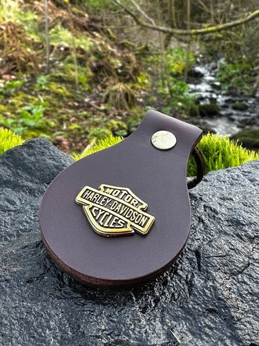 Handmade leather keyring - handmade,