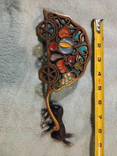 Vintage solid brass - vintage, brass/enamel