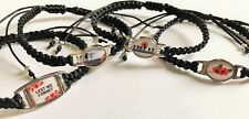 Help For Heroes/Remembrance Day Black Macramé Bracelet:. 4 Images/2 Sizes