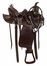 Leather Gaited Western Pleasure Trail Endurance Saddle Tack Set For Horses.