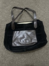 Clarks Women's Black Suede Leather Shoulder Bag Large