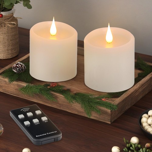 Flickering flameless candles - flickering,