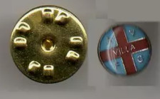 Vintage MINIATURE AVFC "Villa"  Stud badge Aston Villa Football Club