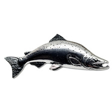 Salmon Pewter Pin Badge Large