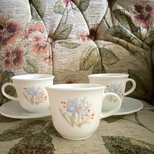 Pyrex blue iris vintage - pyrex,