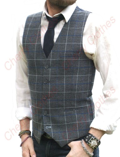 Mens waistcoat grey gray - waistcoat,