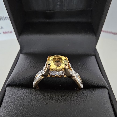 Heliodore gold ring - 9k, ring.
