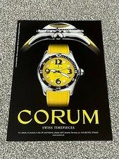 Collectable Rare 2000's Vintage Magazine Advert Picture Corum Bubble Watch Ad