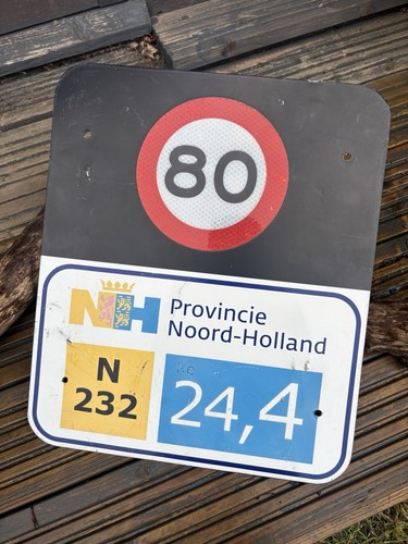 Vintage dutch road sign kph - vintage,