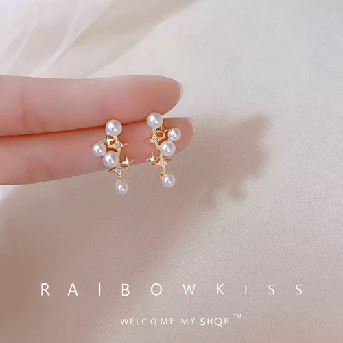 Dainty star pearl - star,