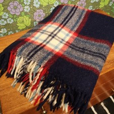 Vintage Wool Blue Red Checked