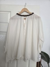Zara White Blouse Top With