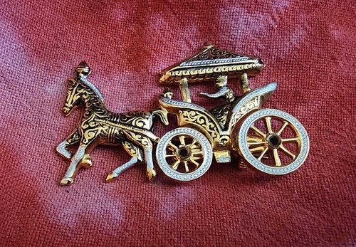 Golden horse and carriage - golden,
