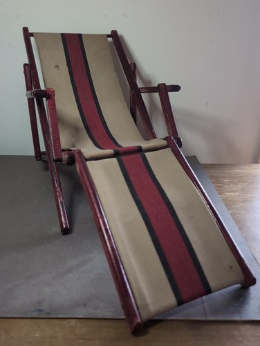 Vintage folding canvas deck - folding, or