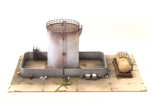 Oil storage tank bunded yard - tank,