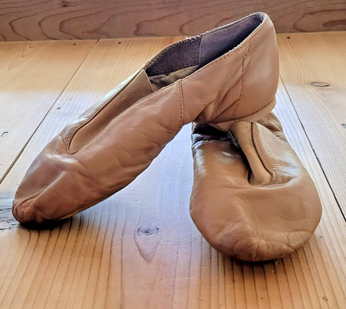Tan leather jazz shoes size - leather,