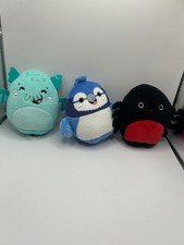 McDonalds Happy Meals Squishmallows Soft Toys x3 Theotto  ,Spider Drake and Babs