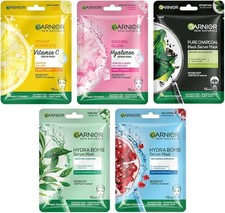 Pack of 5  Garnier SkinActive Hydra Bomb Tissue Mask
