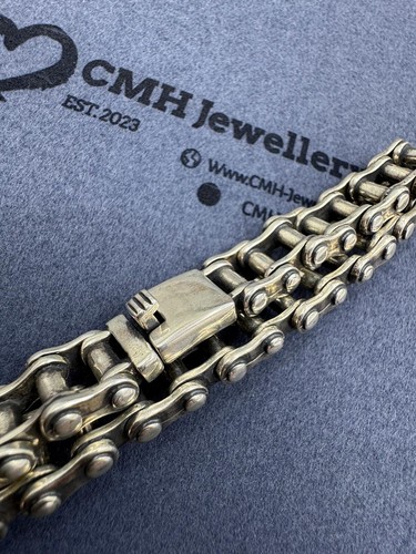 Sterling silver bike chain - bike,