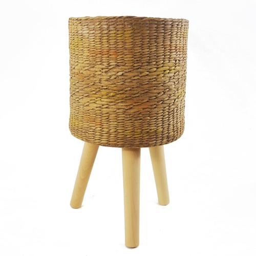 Large rattan effect planter - large,