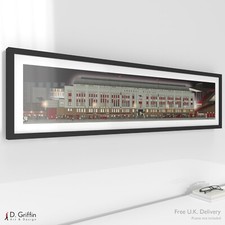 Arsenal FC Highbury Stadium Panoramic Print Football Gift Art Painting Poster