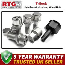 4x Trilock Locking Wheel Nuts For Lexus IS 200 1999 On (Alloy Wheels) Silver