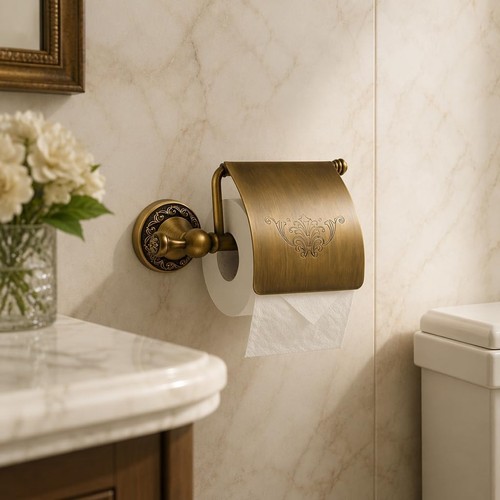 Vintage toilet paper holder - toilet,