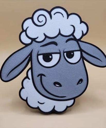 Smiling sheep trailer - sheep, hitch