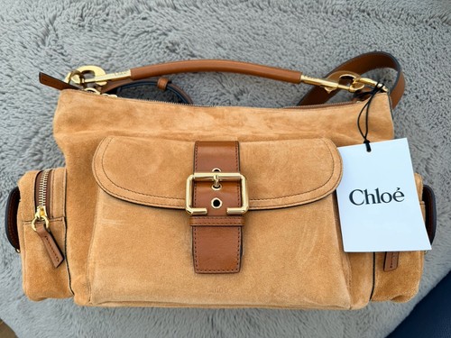 Bnwt chloe camera bag camel - camera,