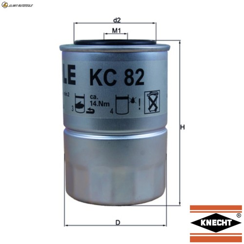 Fuel filter 82d for - fuel,