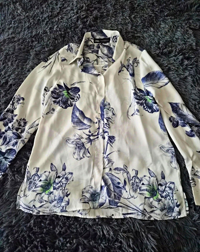 Zara womens white floral - zara, satin