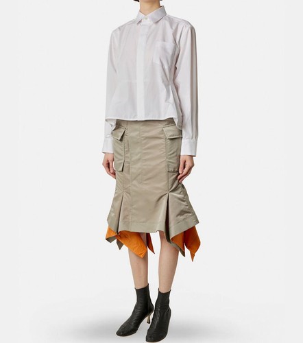 Sacai white shirt thomas mason - sacai,