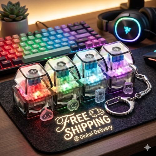 Light keyboard keychain - up,