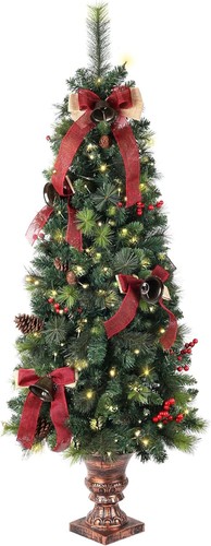 Pre lit artificial christmas - artificial,