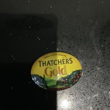 Thatchers Gold Oval Fisheye Badge, Beer Pump, Font, Mancave, Pub, Bar, Lager,