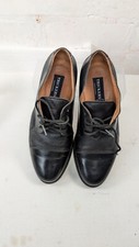Trickers International Oxford Shoes Black Leather Made In Italy UK Size 6