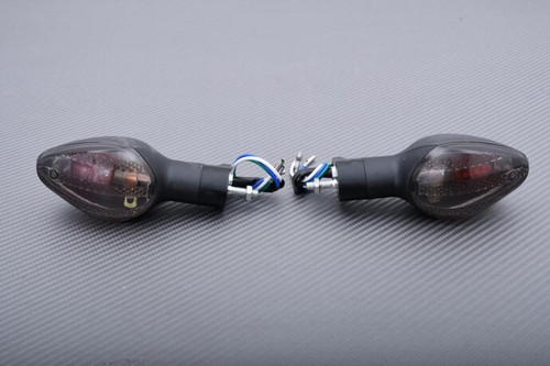 Pair black smoke front turn - black,