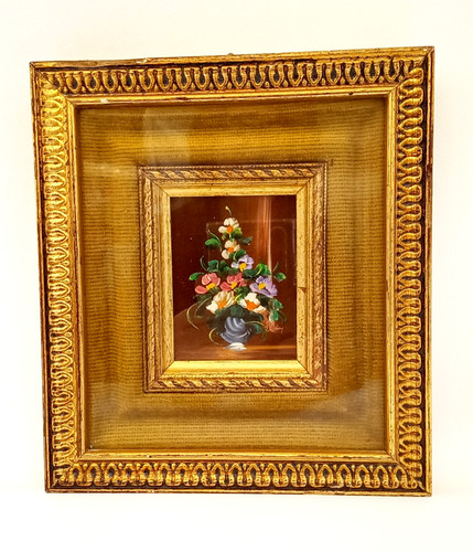 Vintage 60s italian floral - italian, oil