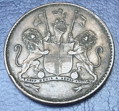 1821 helena half penny - st,