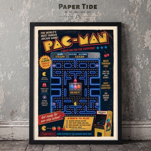 Pac man retro - retro, poster