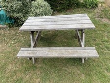 Heavy Duty Wooden Picnic Table Bench Outdoor Garden Furniture