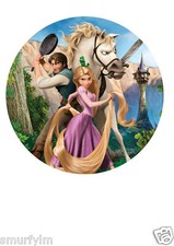 Rapunzel Tangled Disney CAKE TOPPER PARTY EDIBLE  ICING SUGAR 7.5"  img 7