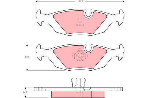 Trw brake pad set - brake,