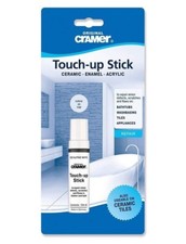 Cramer Enamel Ceramic Acrylic Bath Basin Sink Touch Up Stick Alpine White 
