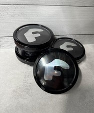 4 X BLACK CHROME EMBLEM CENTER